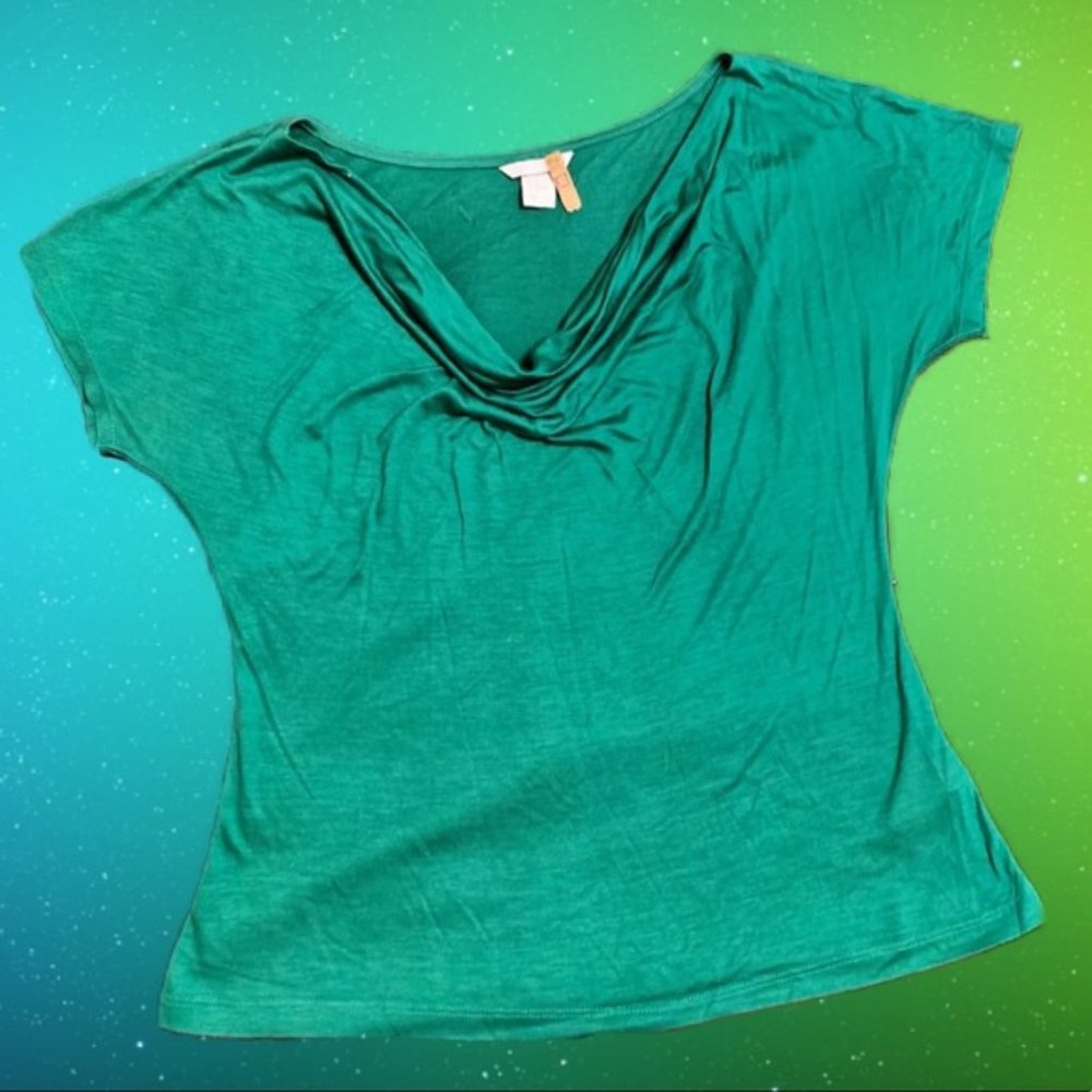 H & M Cowl Neck Blouse S: Med.